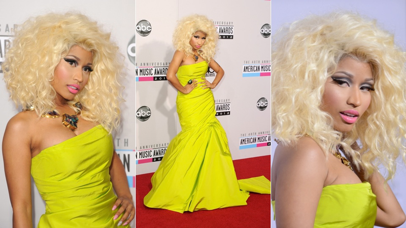 Illustration for article titled Glittery Gowns and Hideous Hair at the American Music Awards